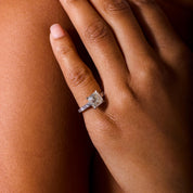 GIA 3.06 carat old mine cut diamond platinum engagement ring