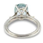 Vintage GIA 3.18 carat no heat sapphire platinum ring