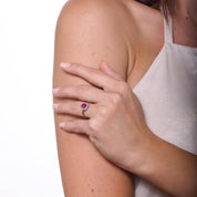 Edwardian GIA 1.15 carat Burma no heat ruby diamond 18k yellow gold ring