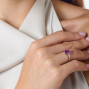 Mid Century GIA 2.53 carat no heat sapphire diamond platinum ring