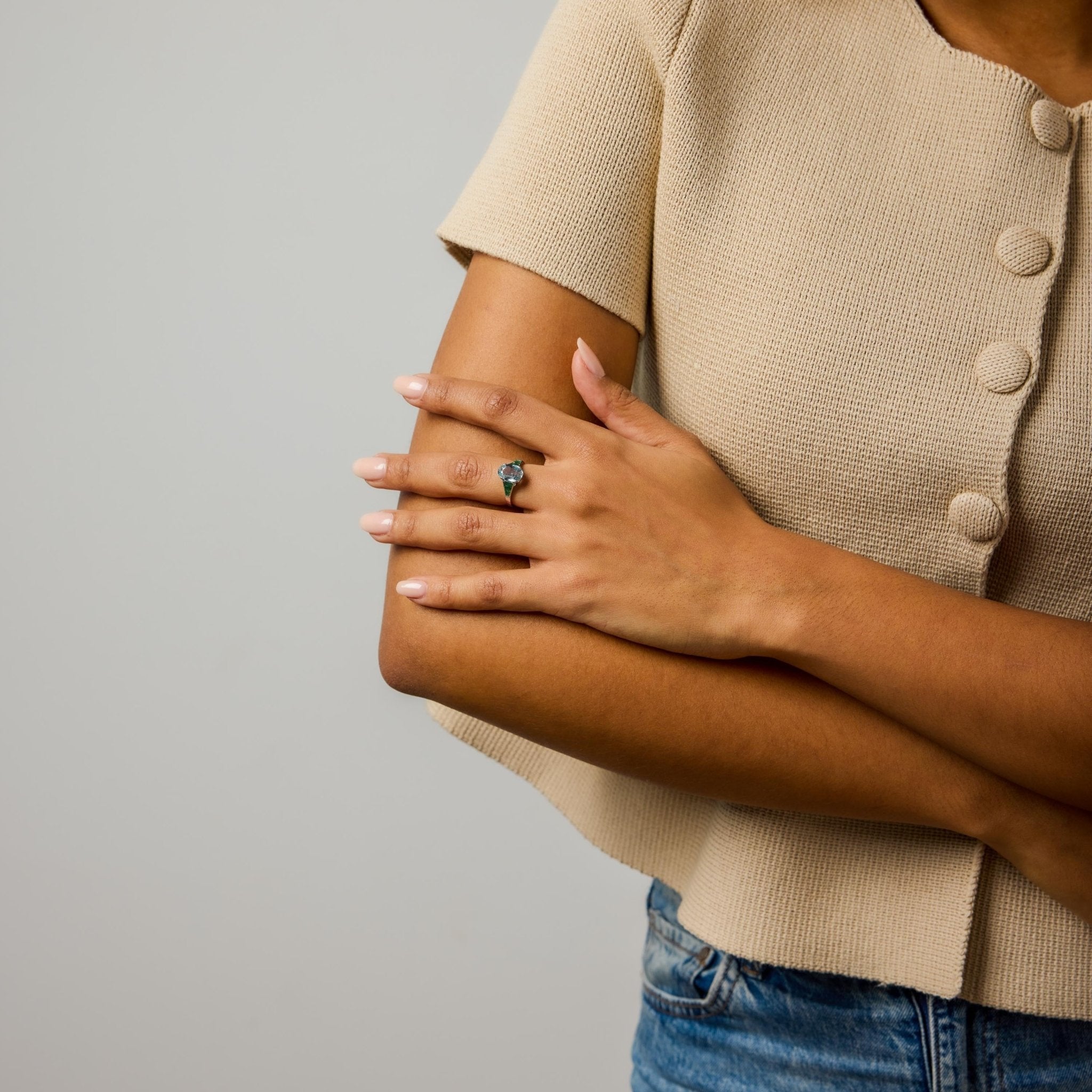 Mid Century GIA 3.05 carat no heat sapphire emerald platinum ring