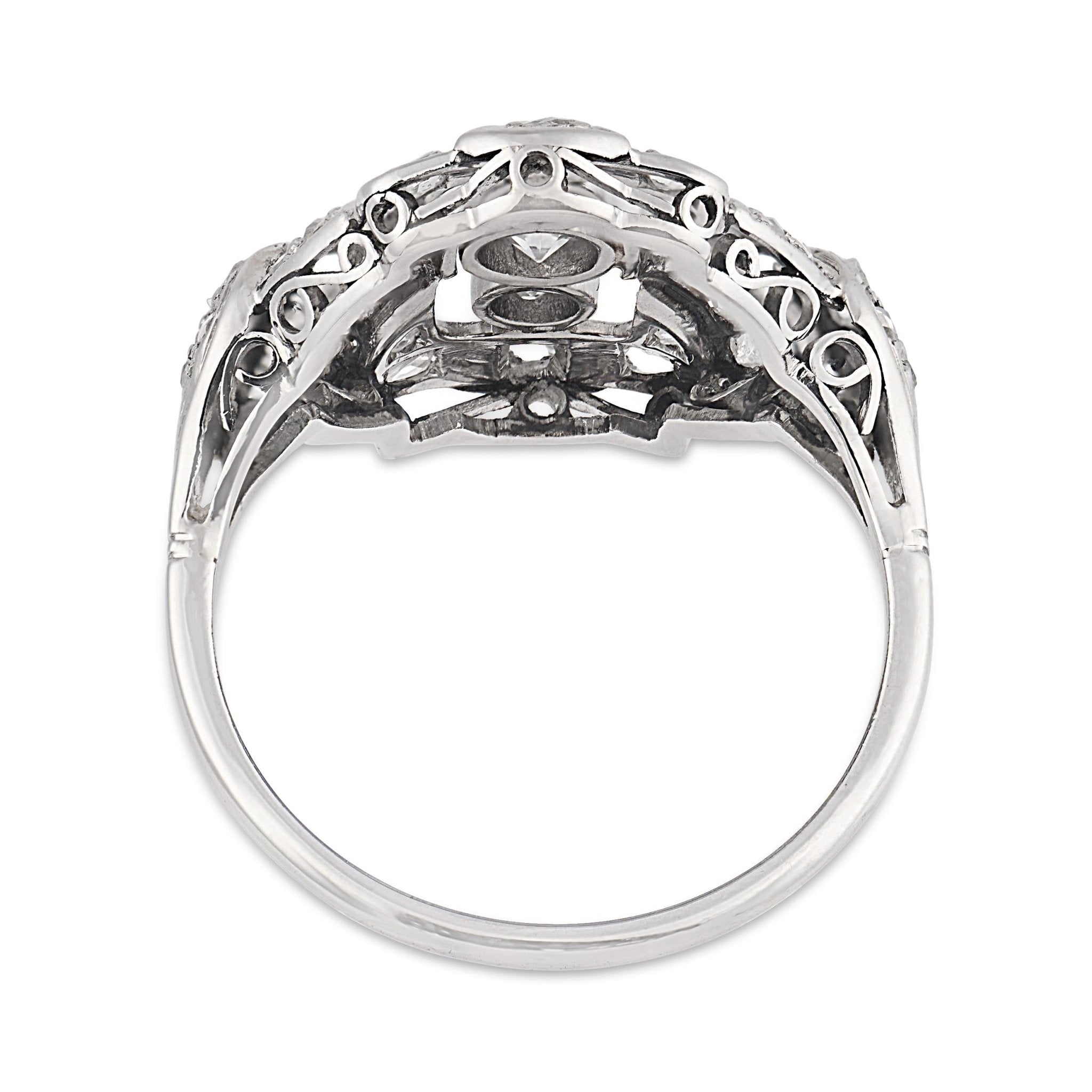 Art Deco diamond platinum ring