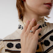 Art Deco 1.95 carat old European diamond platinum toi et moi ring