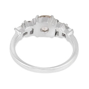 Mid Century old European diamond 18k white gold engagement ring