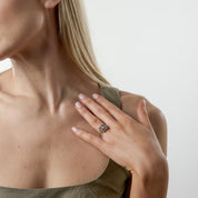 Victorian old European cut diamond ruby 18k yellow gold platinum ring