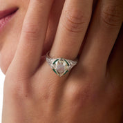 Art Deco GIA 1.90 carat diamond emerald platinum engagement ring