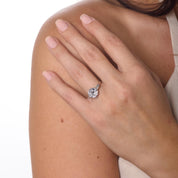 Art Deco GIA 3.65 carat old European cut diamond platinum engagement ring