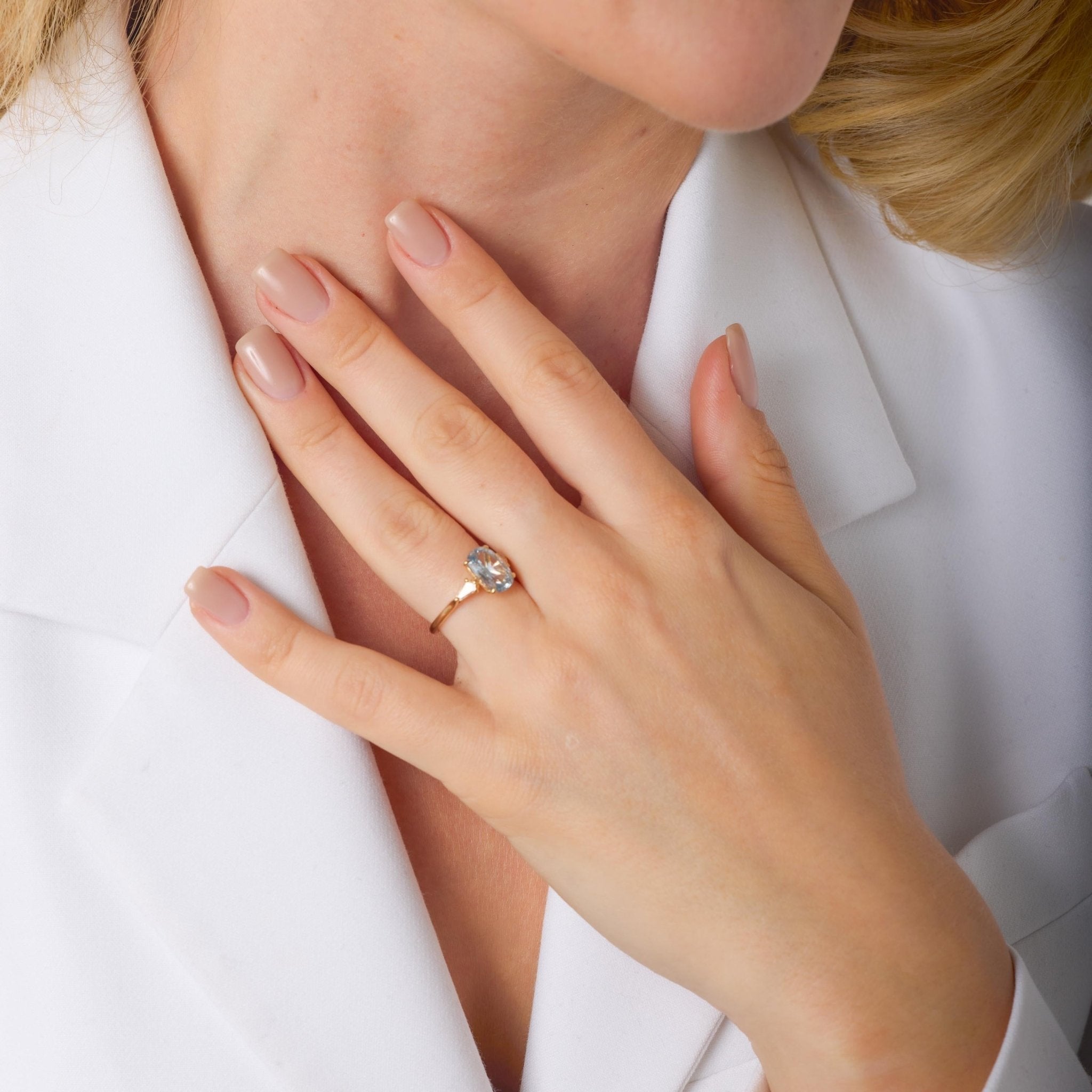 GIA 3.57 carat sapphire diamond 18k yellow gold ring