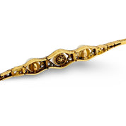 Victorian pearl diamond 18k yellow gold and platinum bracelet