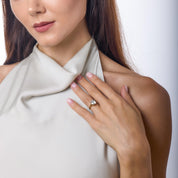 Victorian 1.15 carat rose cut diamond 18k yellow gold engagement ring