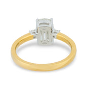 GIA 1.52 carat old mine cut diamond 18k gold engagement ring
