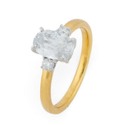 GIA 1.03 carat old mine cut diamond 18k gold engagement ring