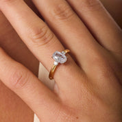 GIA 1.03 carat old mine cut diamond 18k gold engagement ring