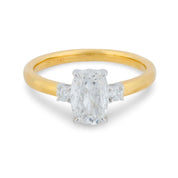GIA 1.03 carat old mine cut diamond 18k gold engagement ring