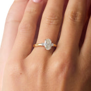 GIA 2.00 carat oval cut diamond 18k yellow gold engagement ring