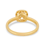 GIA 1.66 carat old mine cut diamond 18k yellow gold engagement ring