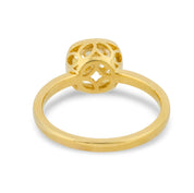 GIA 2.02 carat old mine cut diamond 18k yellow gold engagement ring