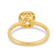 GIA 2.02 carat old mine cut diamond 18k yellow gold engagement ring