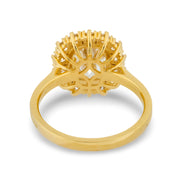 GIA 2.06 carat old mine cut diamond 18k yellow gold engagement ring