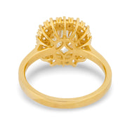 GIA 2.01 carat old mine cut diamond 18k yellow gold engagement ring