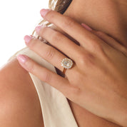 GIA 2.00 carat old mine cut diamond 18k yellow gold engagement ring