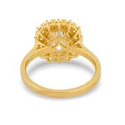 GIA 2.00 carat old mine cut diamond 18k yellow gold engagement ring