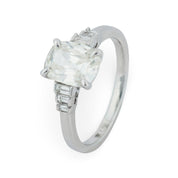 GIA 1.52 carat old mine cut diamond 18k white gold engagement ring