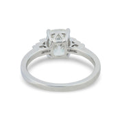 GIA 1.52 carat old mine cut diamond 18k white gold engagement ring