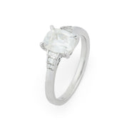GIA 1.51 carat old mine cut diamond 18k white gold engagement ring