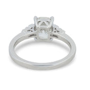 GIA 1.52 carat old mine cut diamond 18k white gold engagement ring