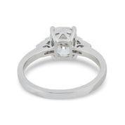 GIA 1.51 carat old mine cut diamond 18k white gold engagement ring