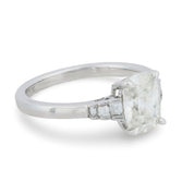 GIA 1.50 carat old mine cut diamond 18k white gold engagement ring