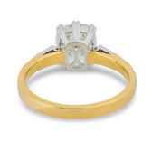 GIA 1.67 carat old mine cut diamond 18k gold engagement ring