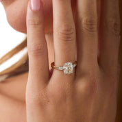 GIA 1.67 carat old mine cut diamond 18k gold engagement ring