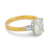 GIA 1.67 carat old mine cut diamond 18k gold engagement ring