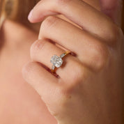 GIA 2.01 carat old mine cut diamond 18k gold engagement ring