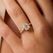 GIA 1.52 carat old mine cut diamond 18k gold engagement ring