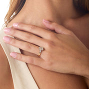 GIA 1.52 carat old mine cut diamond 18k gold engagement ring