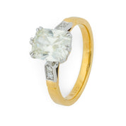 GIA 2.02 carat old mine cut diamond 18k gold engagement ring