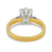 GIA 2.02 carat old mine cut diamond 18k gold engagement ring