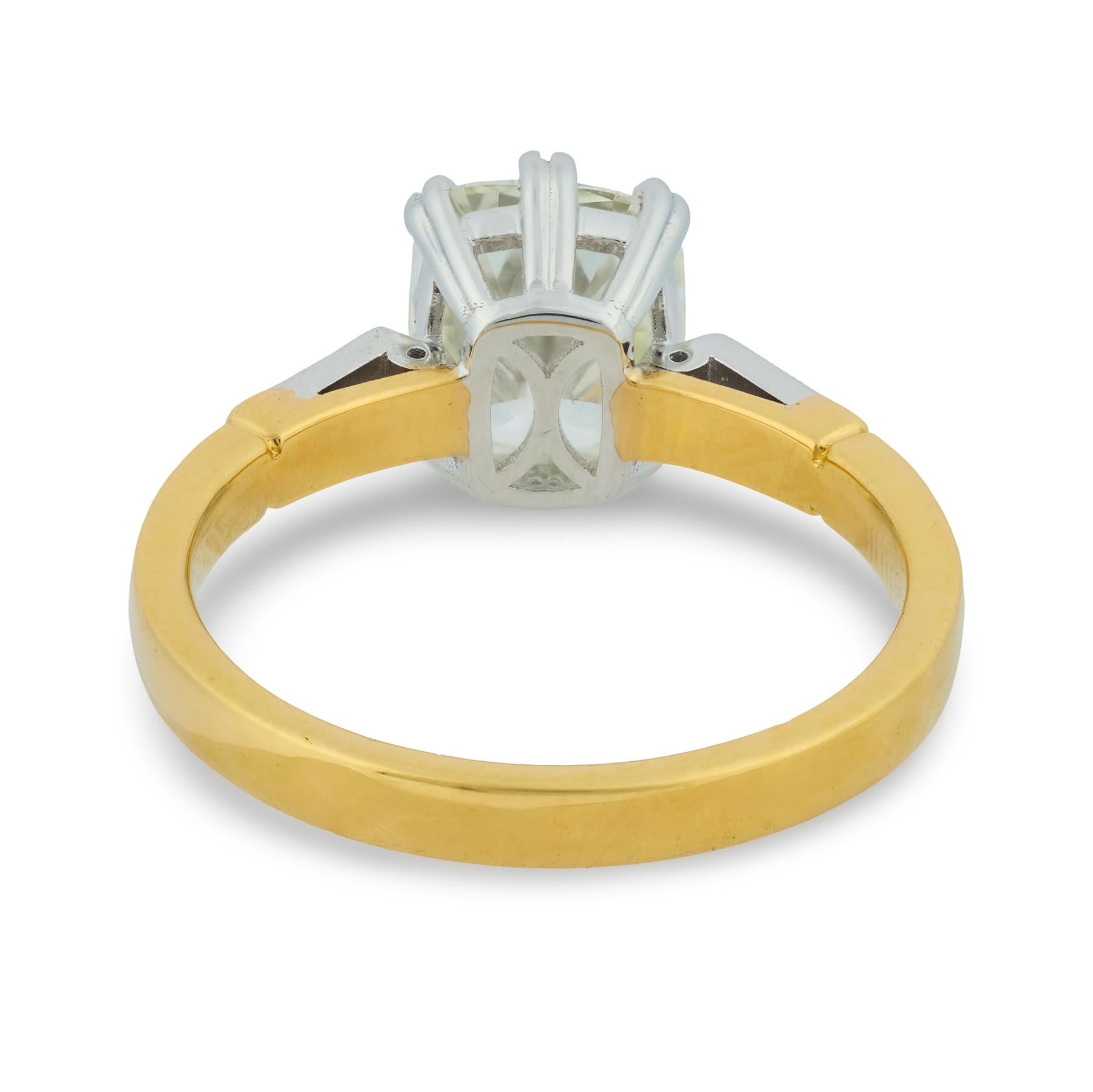 GIA 2.02 carat old mine cut diamond 18k gold engagement ring