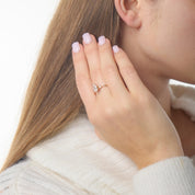 GIA 0.94 carat pear shape diamond 18k rose gold engagement ring