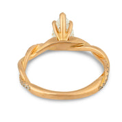 GIA 0.94 carat pear shape diamond 18k rose gold engagement ring