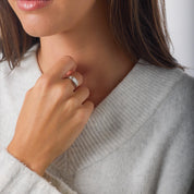 Vintage 1.00 carat baguette cut diamond platinum engagement ring