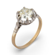 Art Deco GIA 1.07 carat old European cut diamond 18k white gold solitaire ring