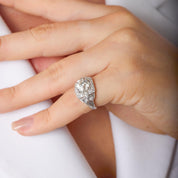 Art Deco GIA 2.26 carat Old European cut diamond platinum engagement ring