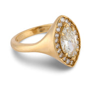 Vintage 1.20 carat diamond 14k yellow gold engagement ring