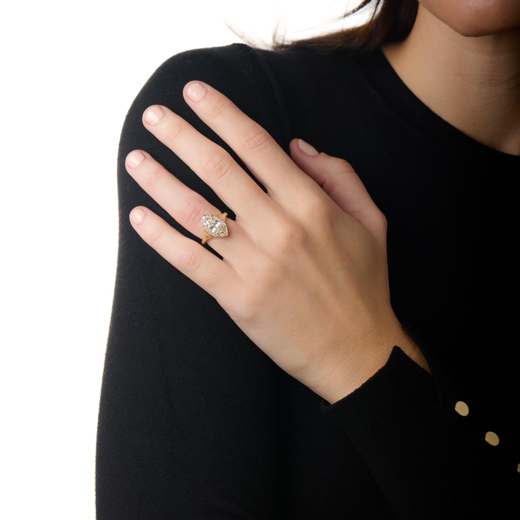 Vintage 1.20 carat diamond 14k yellow gold engagement ring