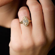 Vintage 1.20 carat diamond 14k yellow gold engagement ring