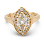 Vintage 1.20 carat diamond 14k yellow gold engagement ring